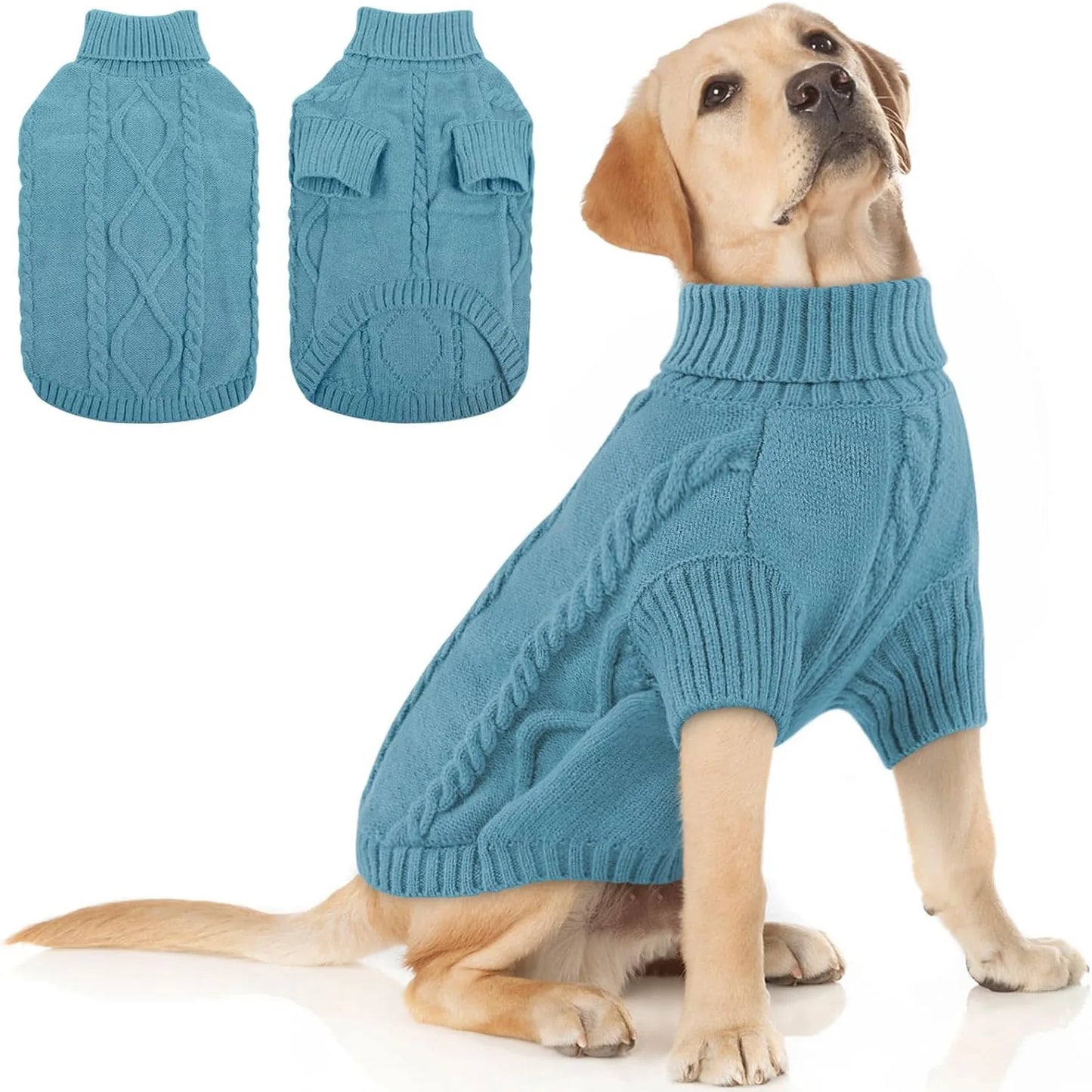 Small Medium Pet Dog Sweaters Winter Pet Clothes Warm Sweater Coat Outfit for Cats Clothes Woolly So...