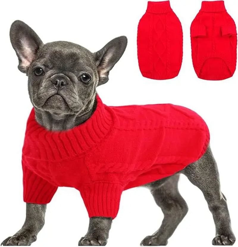 Small Medium Pet Dog Sweaters Winter Pet Clothes Warm Sweater Coat Outfit for Cats Clothes Woolly So...