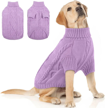 Small Medium Pet Dog Sweaters Winter Pet Clothes Warm Sweater Coat Outfit for Cats Clothes Woolly So...