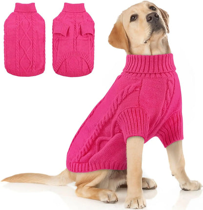 Small Medium Pet Dog Sweaters Winter Pet Clothes Warm Sweater Coat Outfit for Cats Clothes Woolly So...