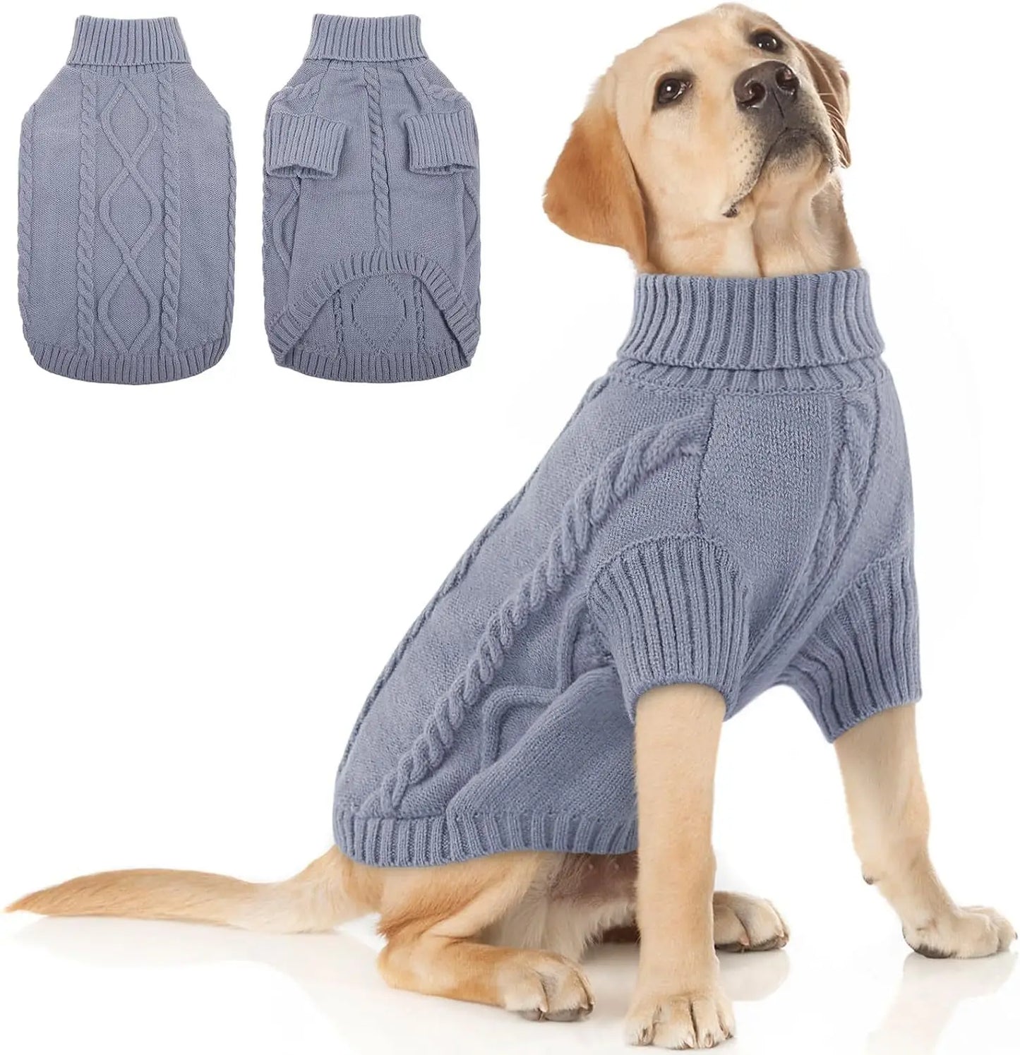 Small Medium Pet Dog Sweaters Winter Pet Clothes Warm Sweater Coat Outfit for Cats Clothes Woolly So...