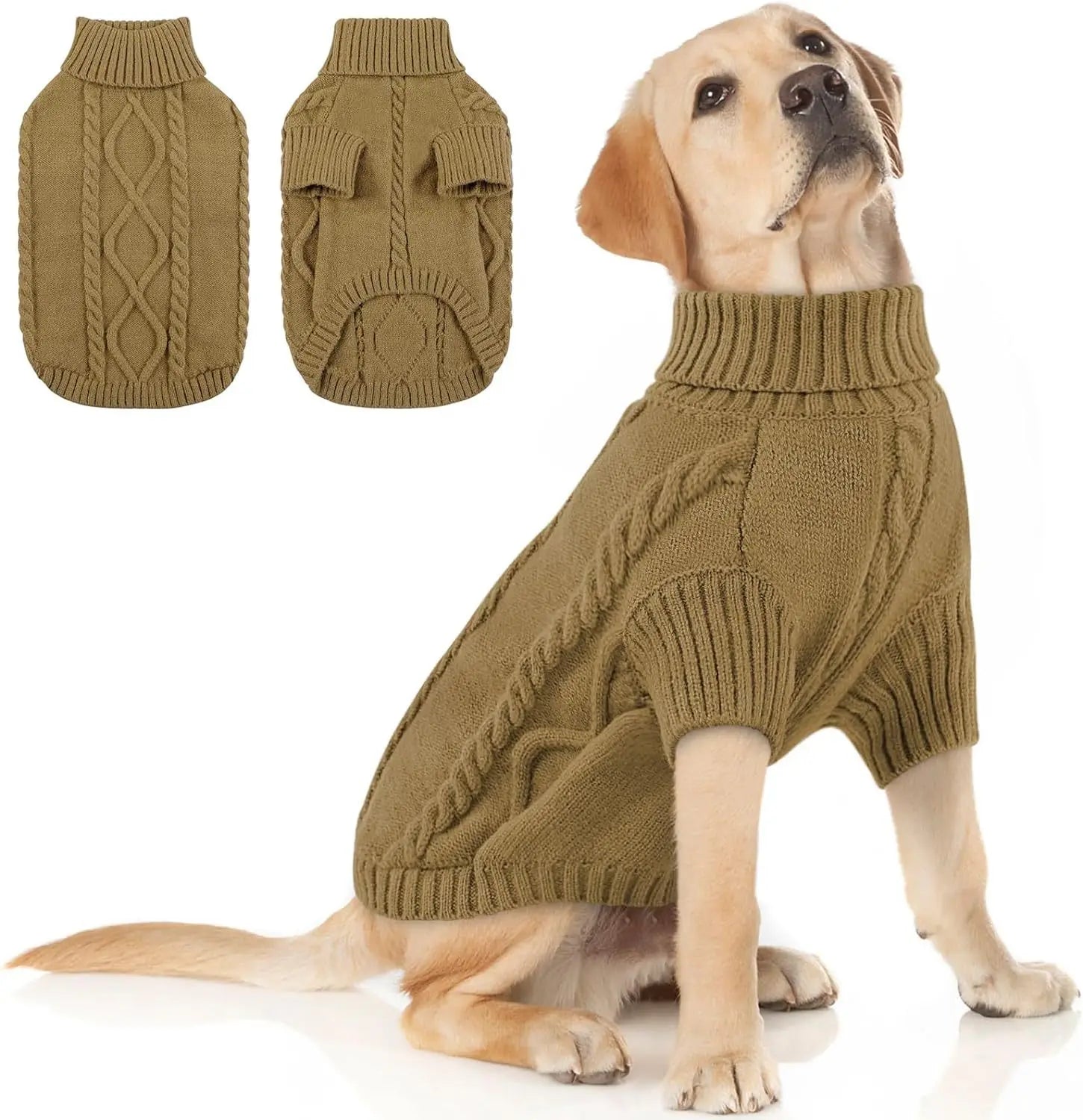 Small Medium Pet Dog Sweaters Winter Pet Clothes Warm Sweater Coat Outfit for Cats Clothes Woolly So...