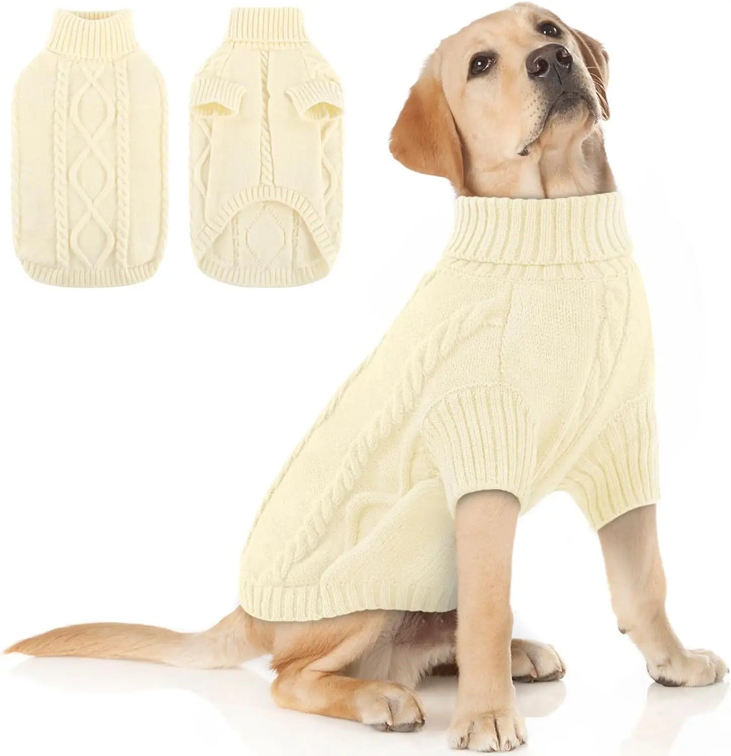 Small Medium Pet Dog Sweaters Winter Pet Clothes Warm Sweater Coat Outfit for Cats Clothes Woolly So...